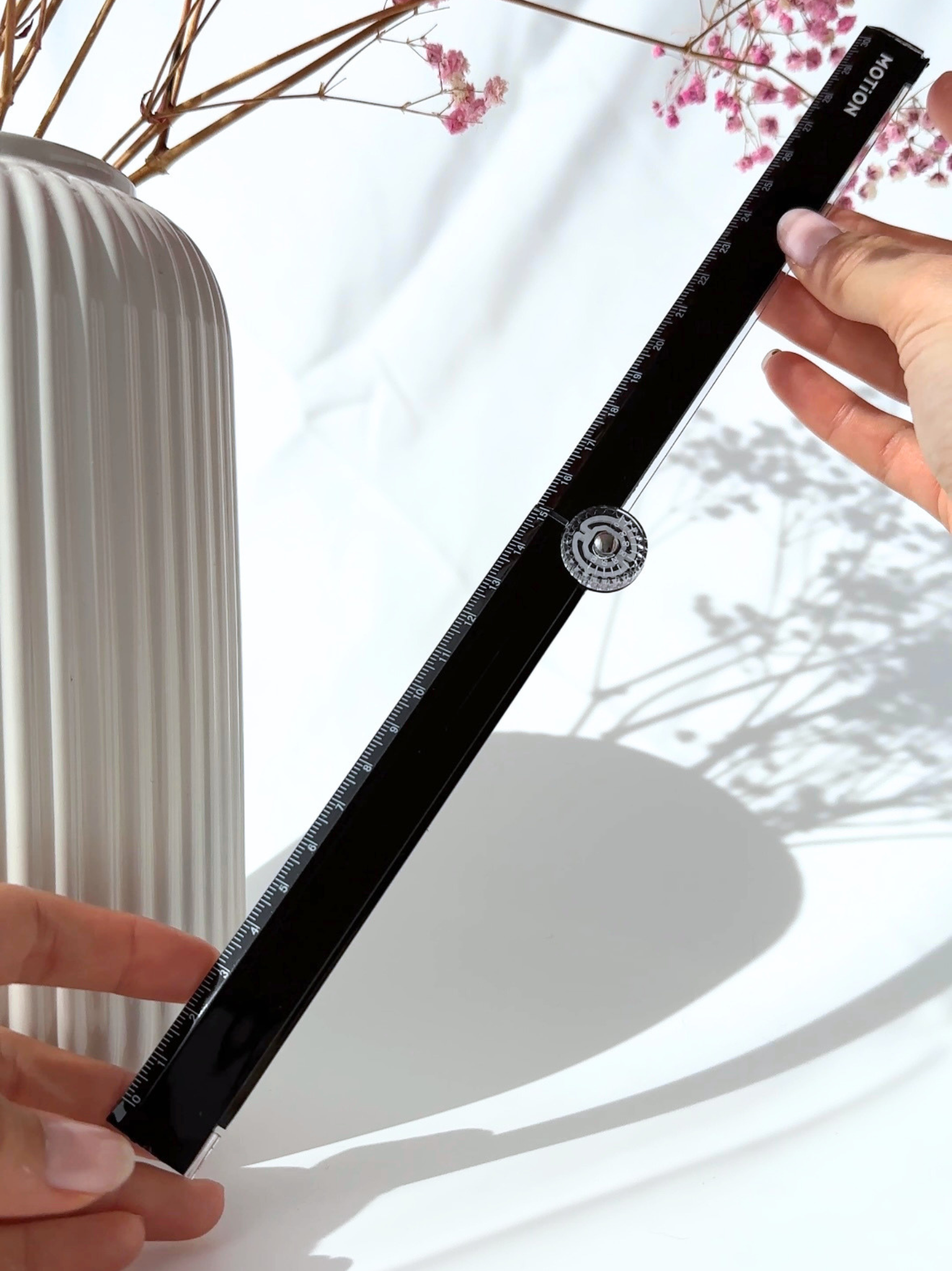 black foldable ruler compact 15cm 30cm Japanese stationery extended