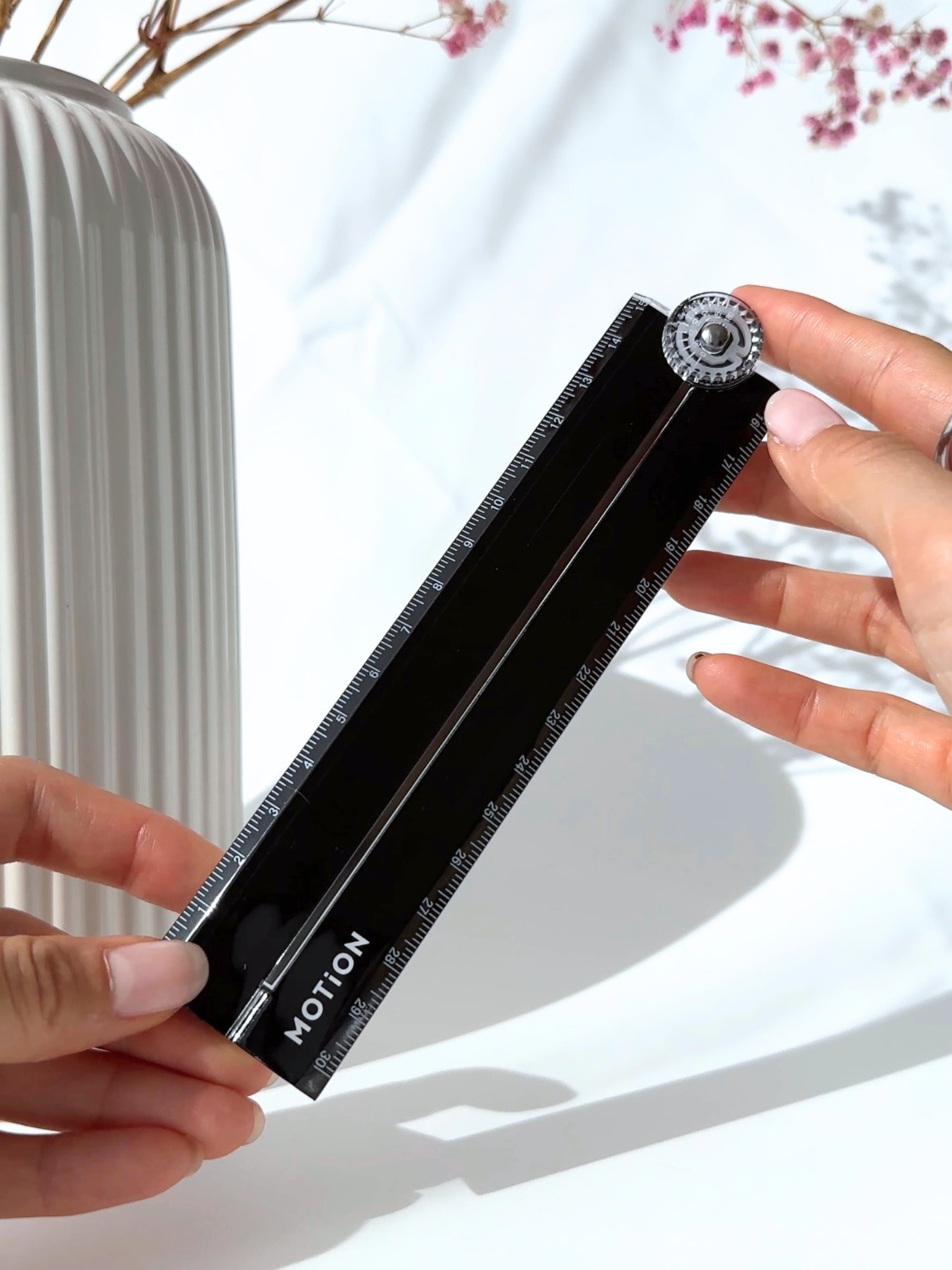 black foldable ruler compact 15cm 30cm Japanese stationery 