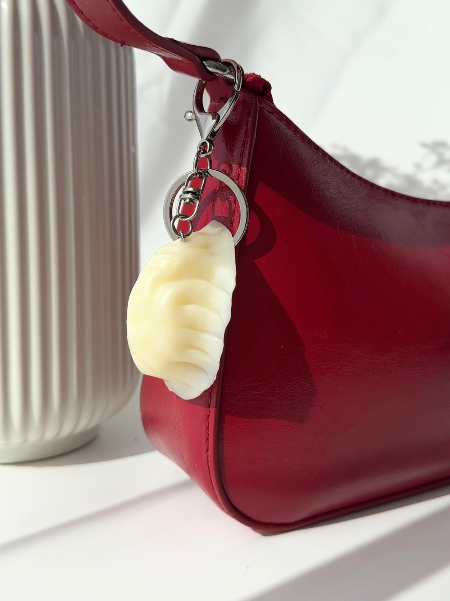 gyoza dumpling realistic food sample keychain Japanese bag charm kawaii accessory