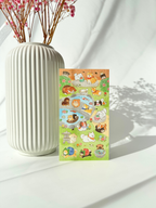 Japanese dog sticker sheet with Shiba Inu and Akita in garden gold foil washi aesthetic planner stickers kawaii stationery