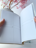 undated weekly planner ivory minimal notebook dotted layout planning aesthetic Japanese stationery