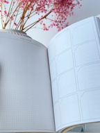 undated weekly planner ivory minimal notebook aesthetic Japanese stationery yearly monthly layout