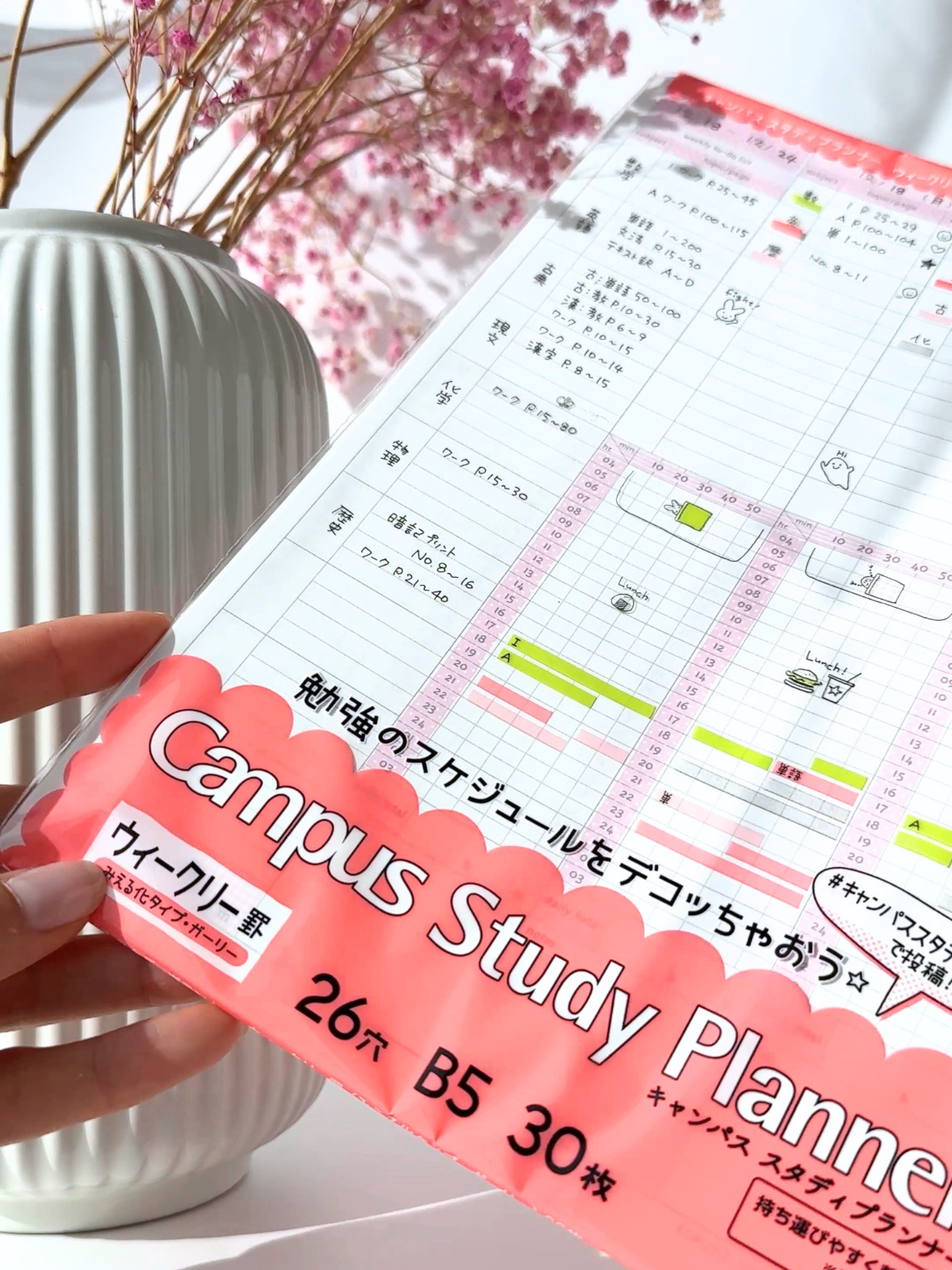 Kokuyo Campus B5 study planner weekly daily schedule Japanese stationery