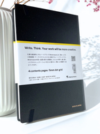 Maruman Mnemosyne A5 dotted notebook black minimal journaling Japanese stationery aesthetic