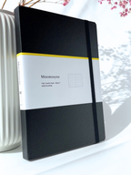 Maruman Mnemosyne A5 dotted notebook black minimal journaling Japanese stationery