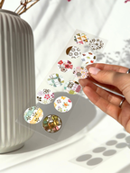 Japanese pattern sticker gold accents washi elegant envelope seal elegant kawaii decoration