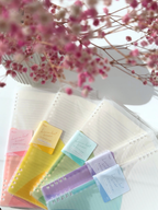 pastel binder B5 loose leaf aesthetic study organization Japanese stationery blue purple green yellow pink