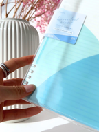 pastel binder B5 loose leaf aesthetic study organization Japanese stationery blue