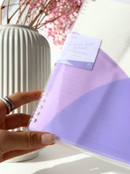 pastel binder B5 loose leaf aesthetic study organization Japanese stationery purple