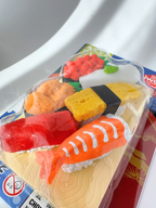 sushi eraser set Japanese food salmon tuna tamago kawaii stationery collectible details