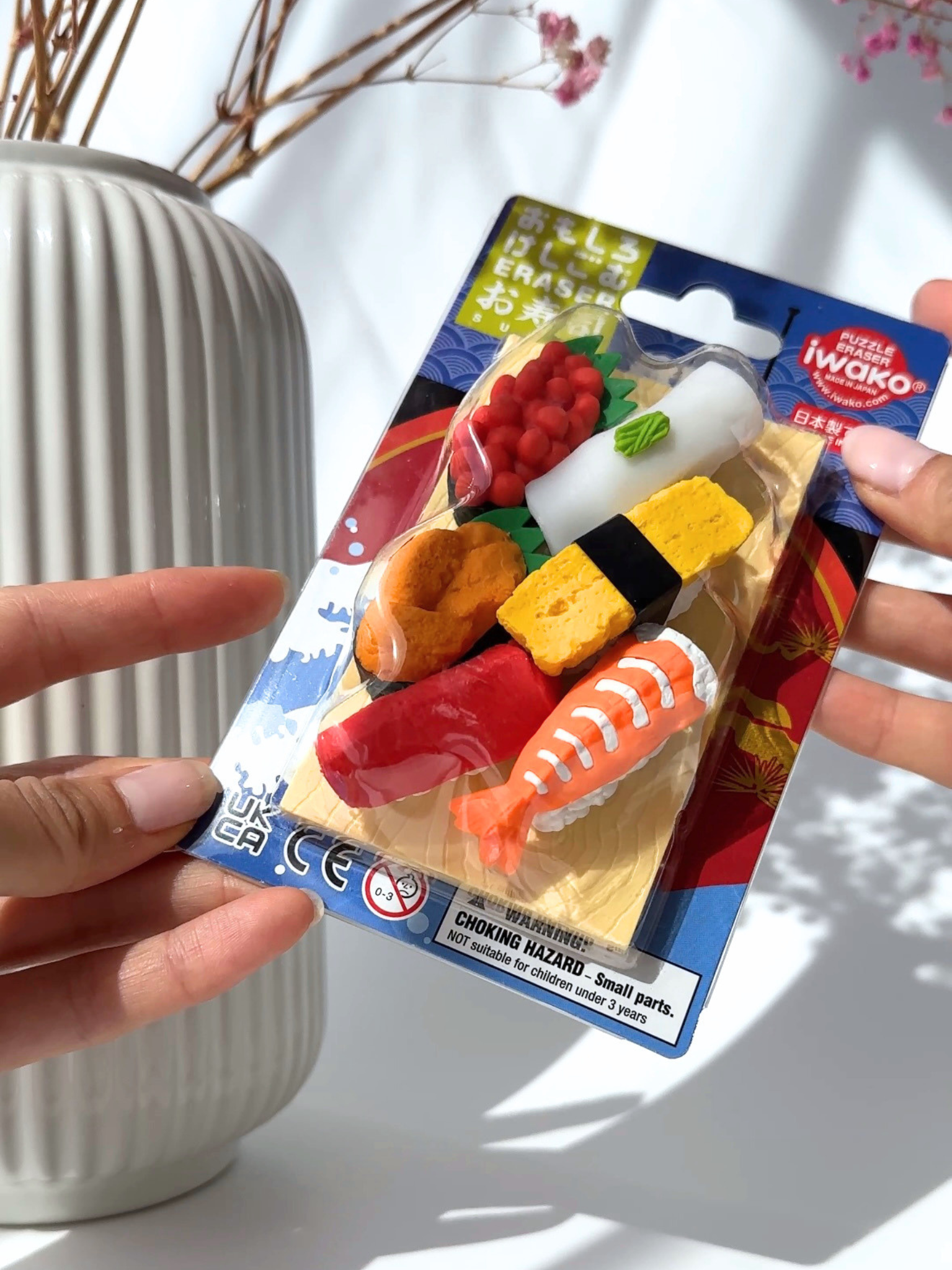 sushi eraser set Japanese food kawaii stationery cute collectible