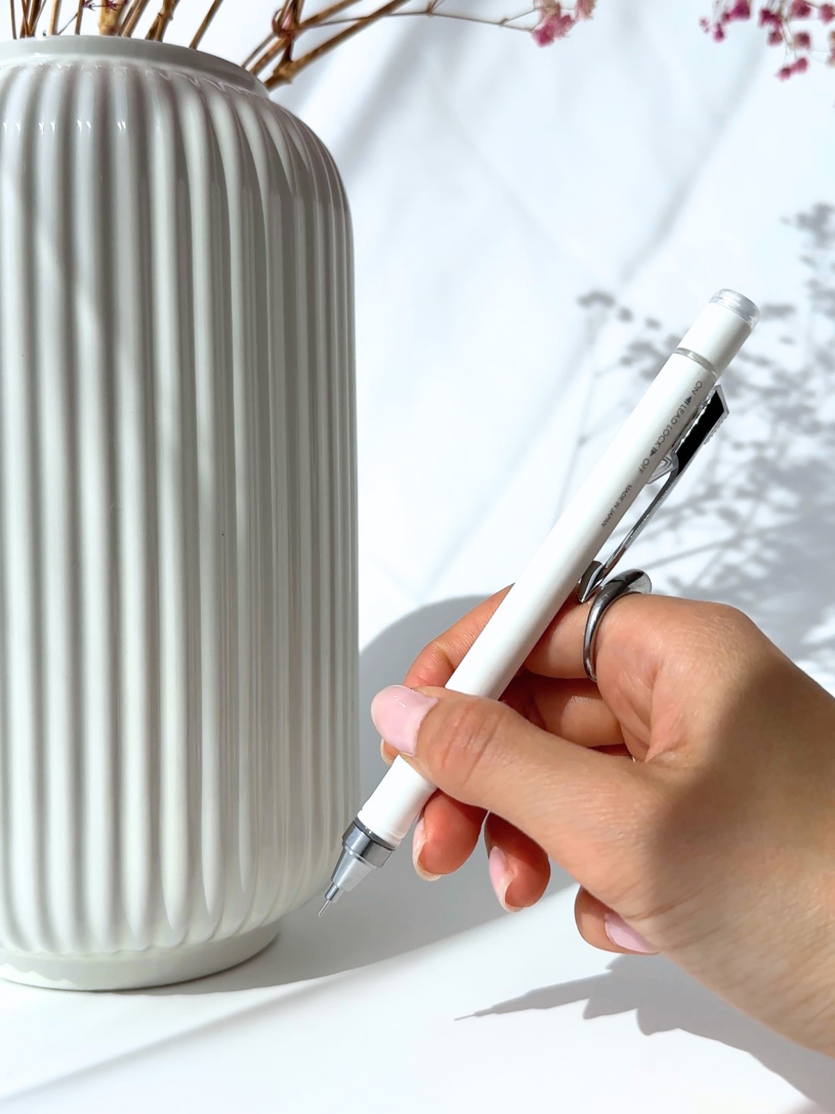 Tombow Monograph Grip mechanical pencil ivory 0.5mm aesthetic Japanese stationery shake mechanism
