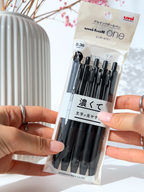 Uni-ball One black gel pen set 5 pack smooth Japanese pens 0.38mm
